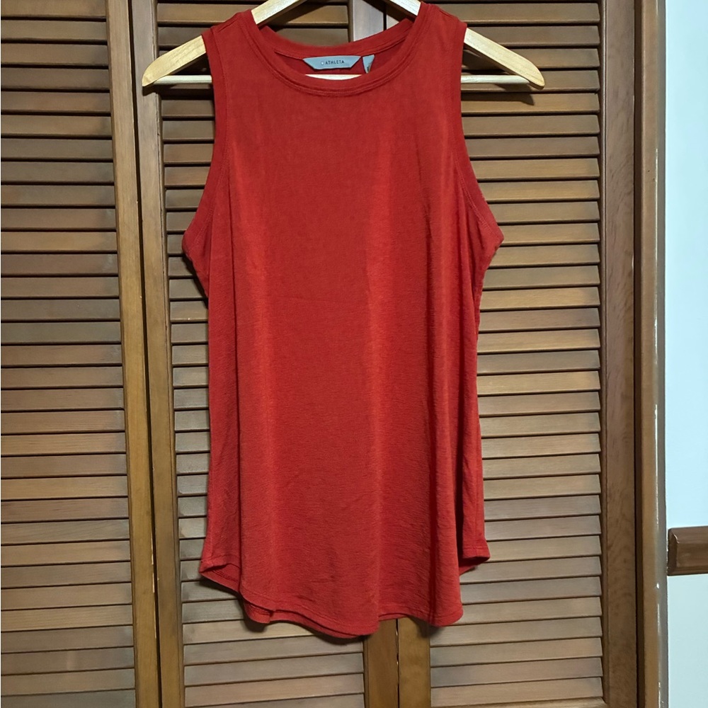 Athleta Bold Red Muscle Tee